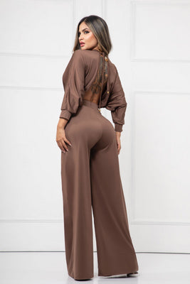 V570C ENTERIZO MANGA MURCIELAGO CHOCOLATE