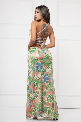 V-726S VESTIDO TIPO SIRENA SALMON
